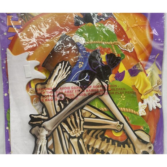 Vintage Amscam 8 Eight Halloween DieCut Ephemera Paper Fall Decor Witch Skeleton - Picture 11 of 12